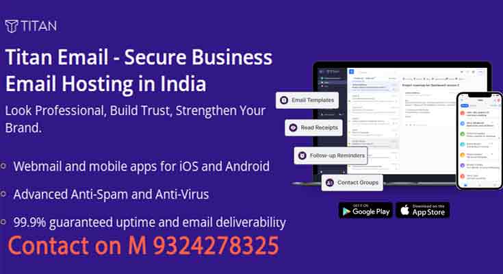 Secure Business Email Hosting in India, Get a professional domain-based email